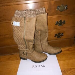 JustFab Women's Tan Tall Boots